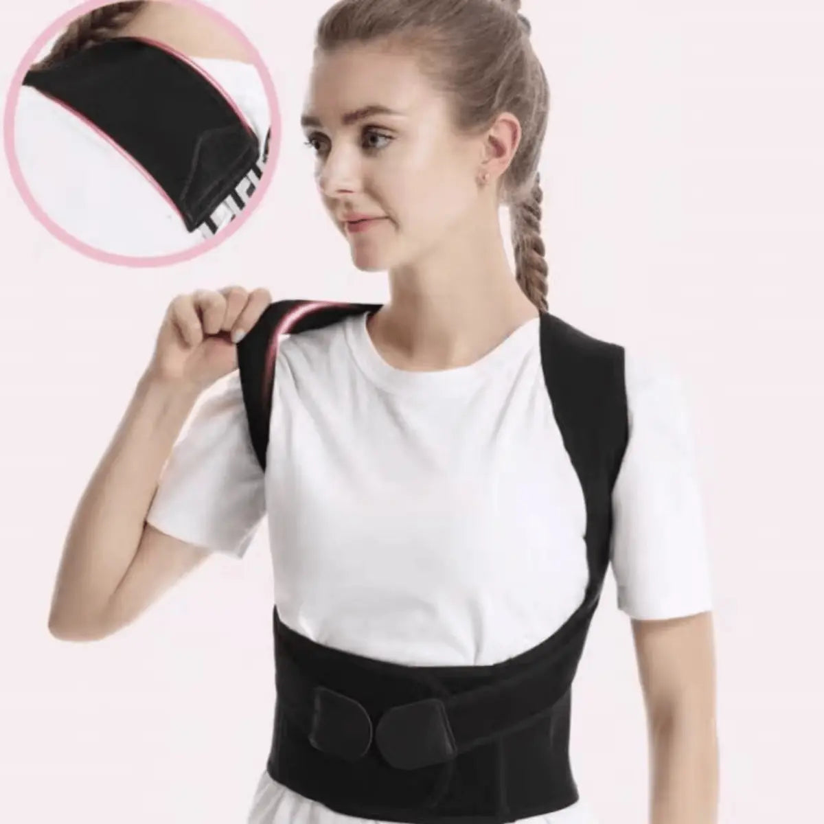 Waist Trainer Correct Bad Posture Help Andhunchback Unisex Posture Enhancer Backsupport Posture Correction Shoulder Beltcorrection Vest for Home Office Outdoor Healthcare Brace Compression Tool Pink